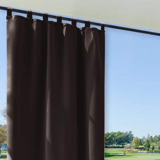 Cortina para exterior con presillas para terraza