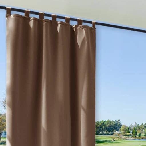 Cortina de exterior para jardín marrón