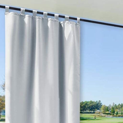 Cortina blanca de exterior para jardín