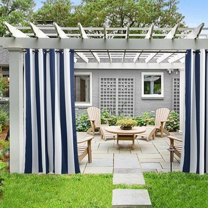 Cortina de Exterior a Rayas Impermeable