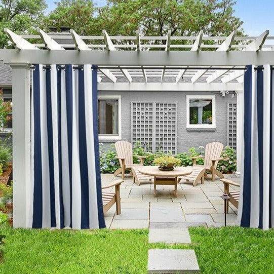 Cortina de Exterior a Rayas Impermeable