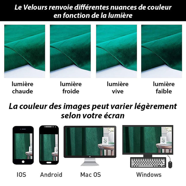 Cortina Aislante Terciopelo Verde Pato