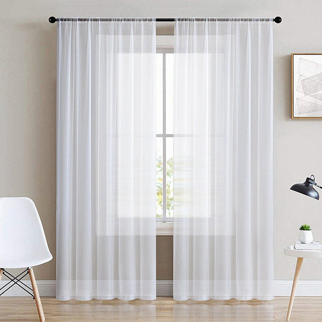 Visillo translúcido liso para salón