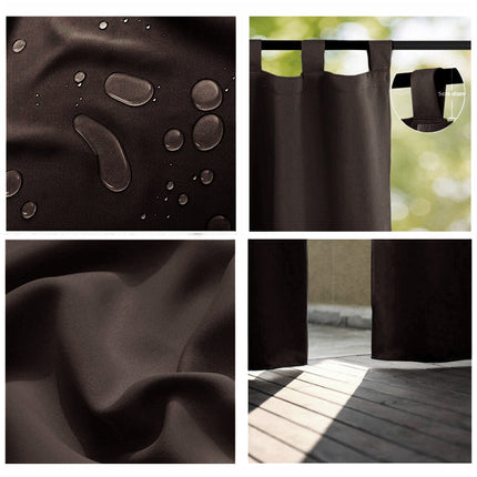 Cortina para exterior con presillas para terraza