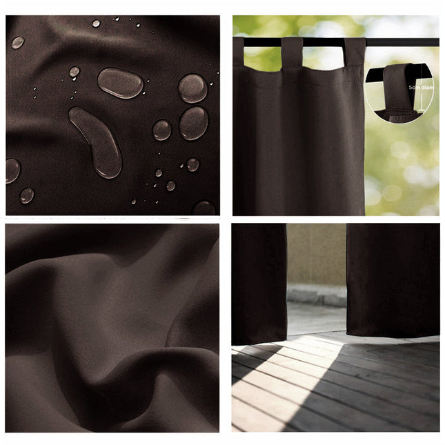 Cortina para exterior con presillas para terraza