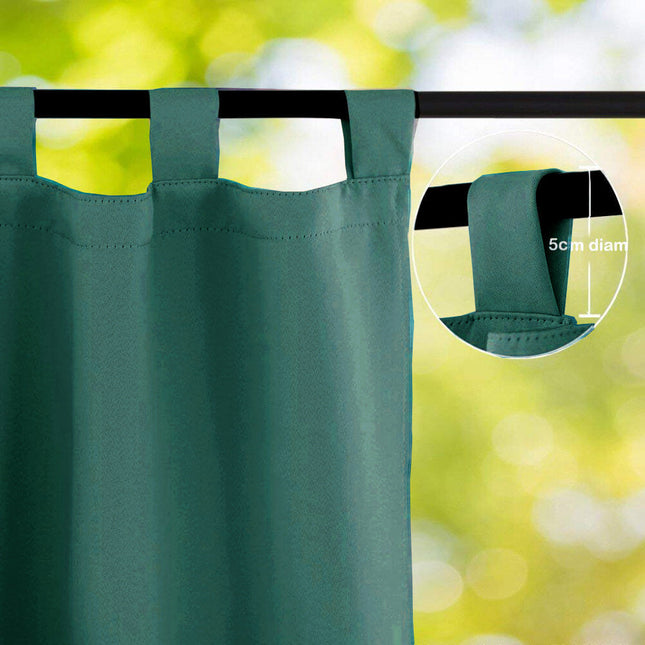 Cortina exterior verde pato impermeable