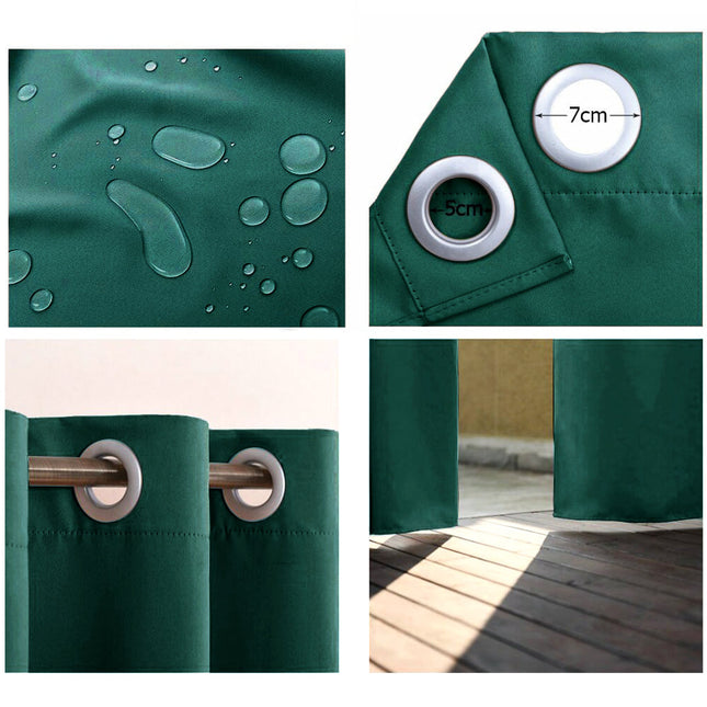 Cortina exterior verde pato impermeable