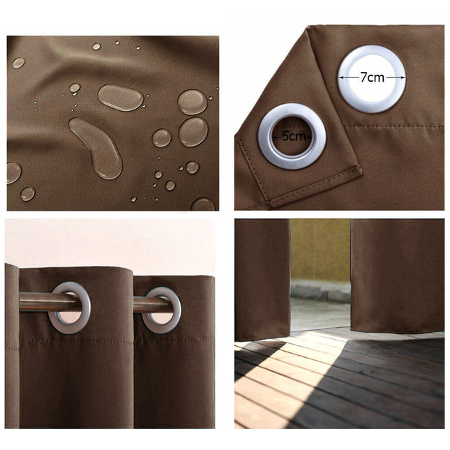 Cortina para pérgola exterior con ojales