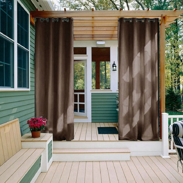 Cortina para pérgola exterior con ojales