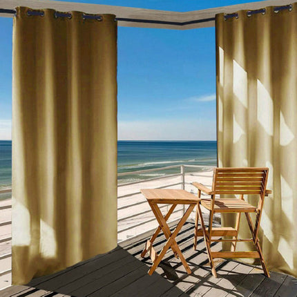 Cortina lisa para terraza y porche