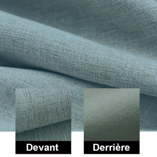 Cortina Opaca Azul con Textura Lino