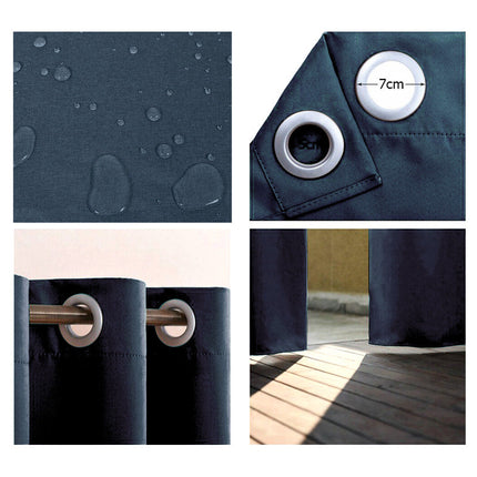 Cortina exterior para pérgola con ojales