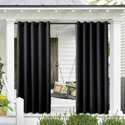 Cortina exterior para jardín con ojales