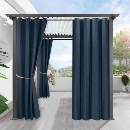 Cortina exterior para pérgola con ojales