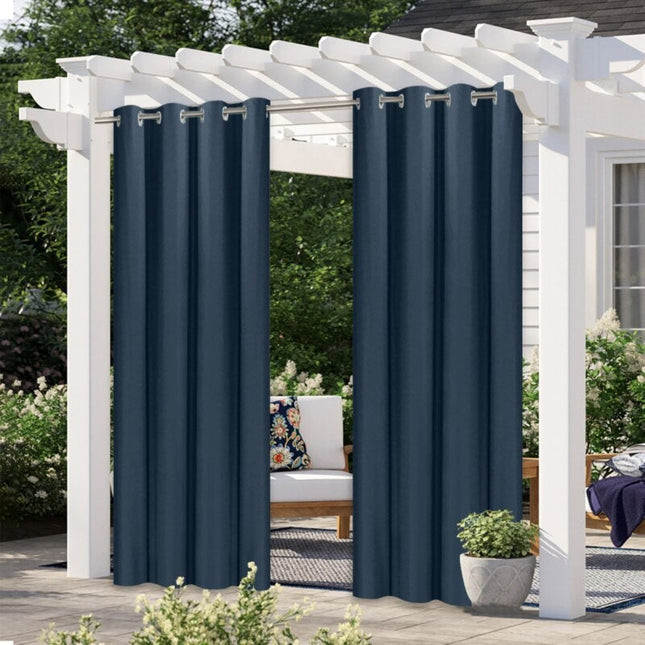 Cortina exterior para pérgola con ojales