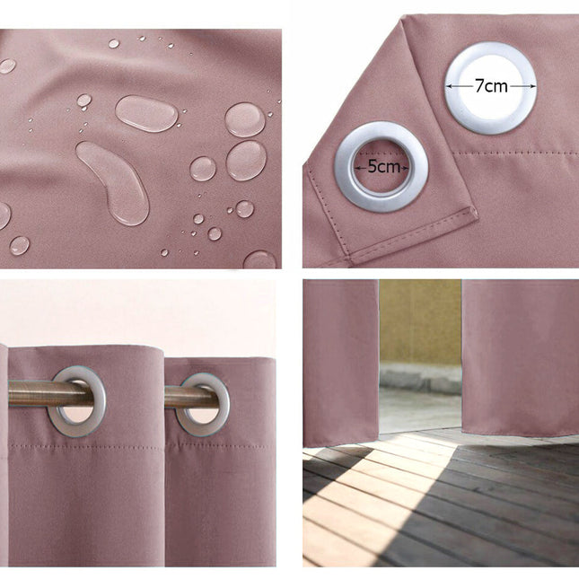 Cortina para porche exterior con ojales