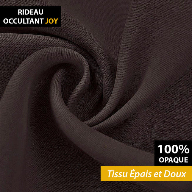 Cortina oscurecedora para habitación marrón