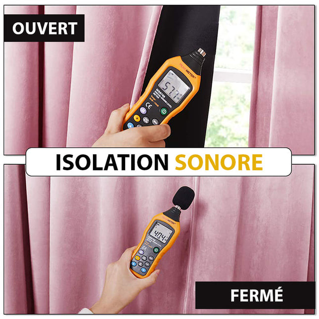 Cortina Térmica Terciopelo Rosa Palo