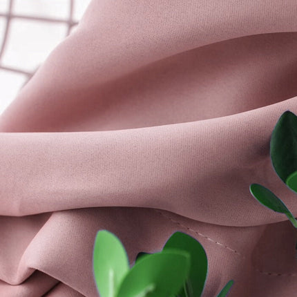 Cortina Opaca Lisa Color Rosa Palo