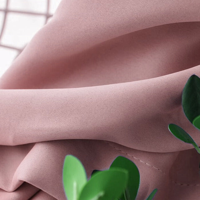 Cortina Opaca Lisa Color Rosa Palo