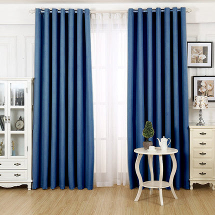 Cortina decorativa para salón color azul