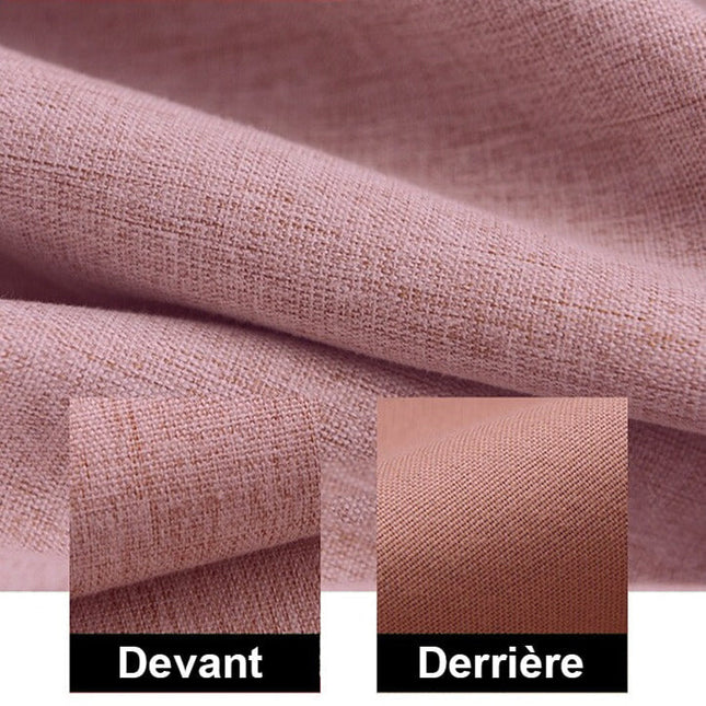 Cortina opaca para dormitorio color rosa