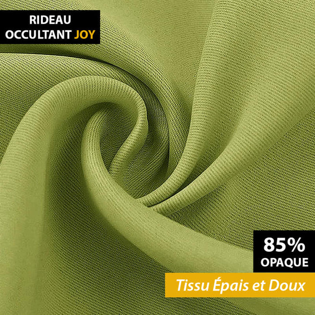 Cortina opaca para salón verde claro