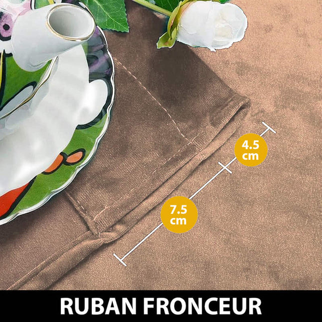 Cortina térmica de terciopelo salmón