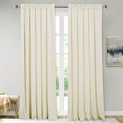 Cortina aislante de terciopelo marfil