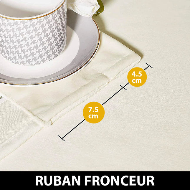 Cortina aislante de terciopelo marfil