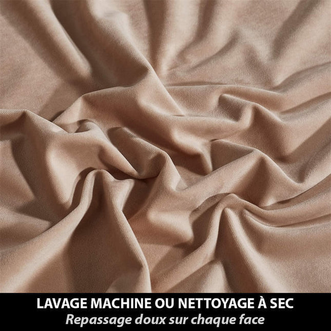 Cortina térmica de terciopelo salmón