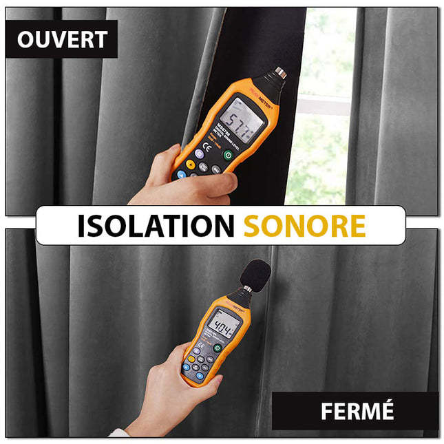 Cortina opaca de terciopelo gris oscuro