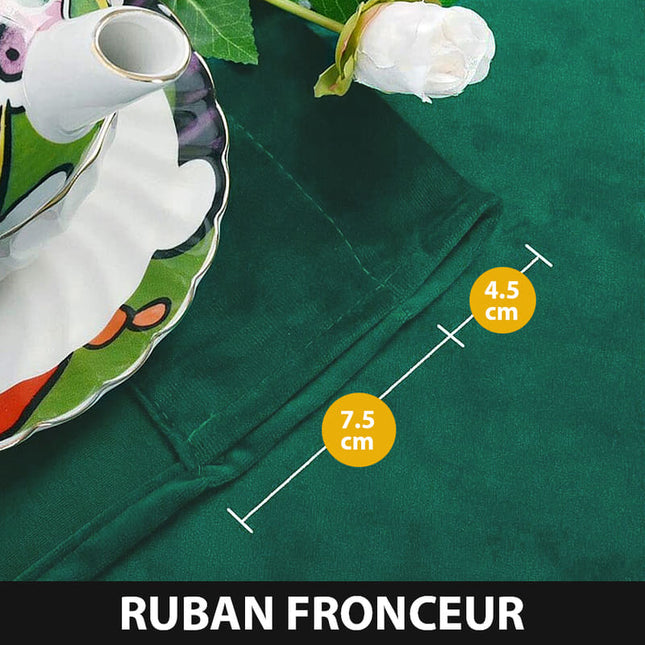 Cortina Aislante Terciopelo Verde Pato