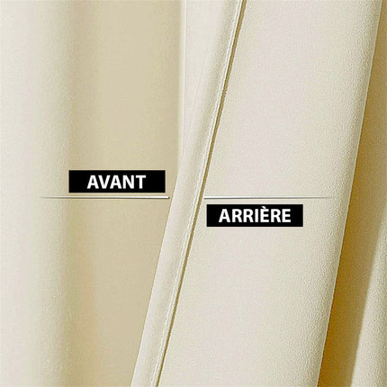 Cortina aislante de terciopelo marfil