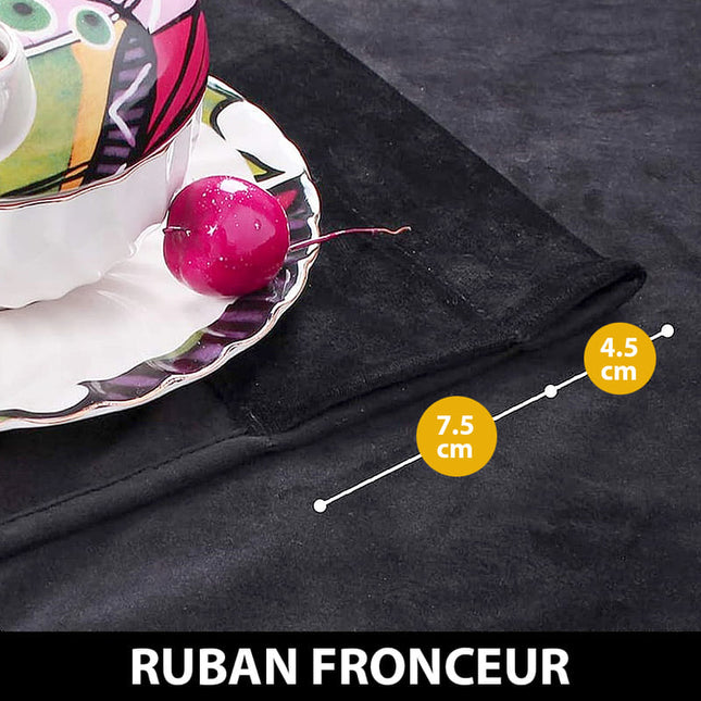 Cortina térmica opaca de lujo negra