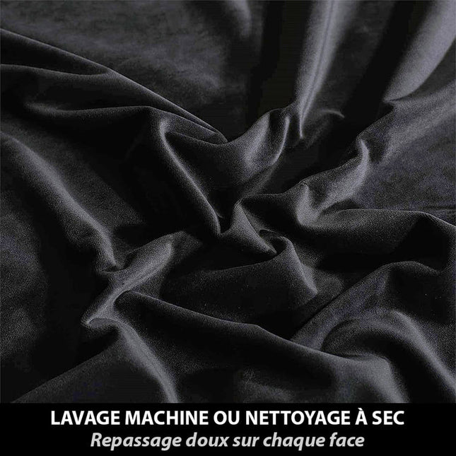 Cortina térmica opaca de lujo negra