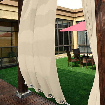 Cortina de pérgola impermeable color beige