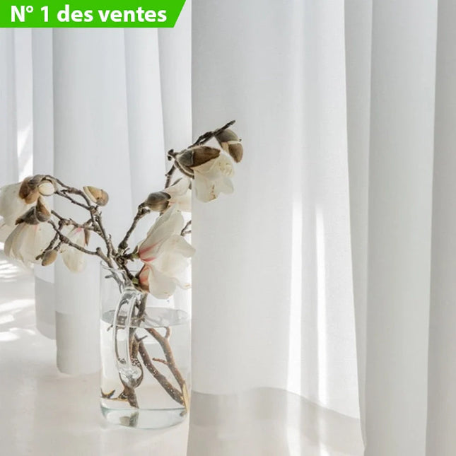 Cortina Visillo Blanco Tela Ligera