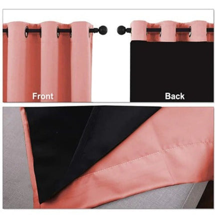 Cortina térmica opaca color rosa