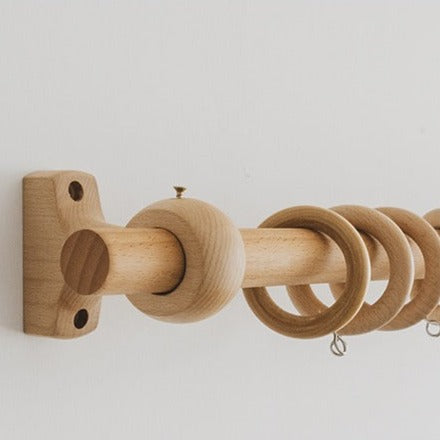 Barra de cortina imitación madera