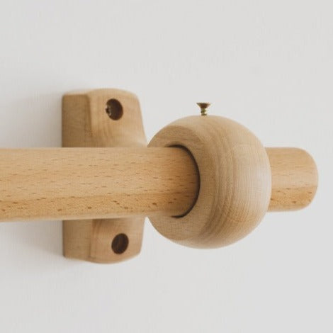 Barra de cortina imitación madera