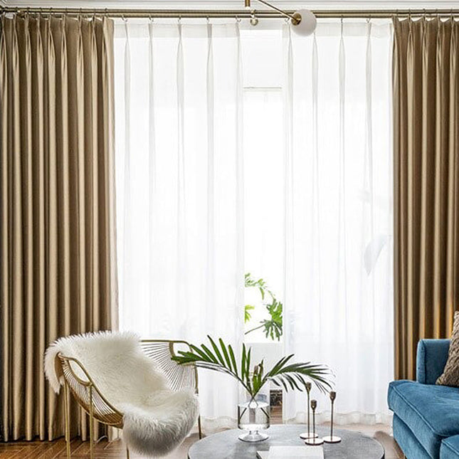 Visillo liso translúcido de gasa