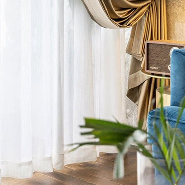 Visillo liso translúcido de gasa