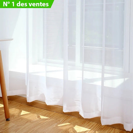 Visillo Translúcido Blanco para Salón